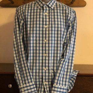 Banana Republic Blue & White Plaid Shirt